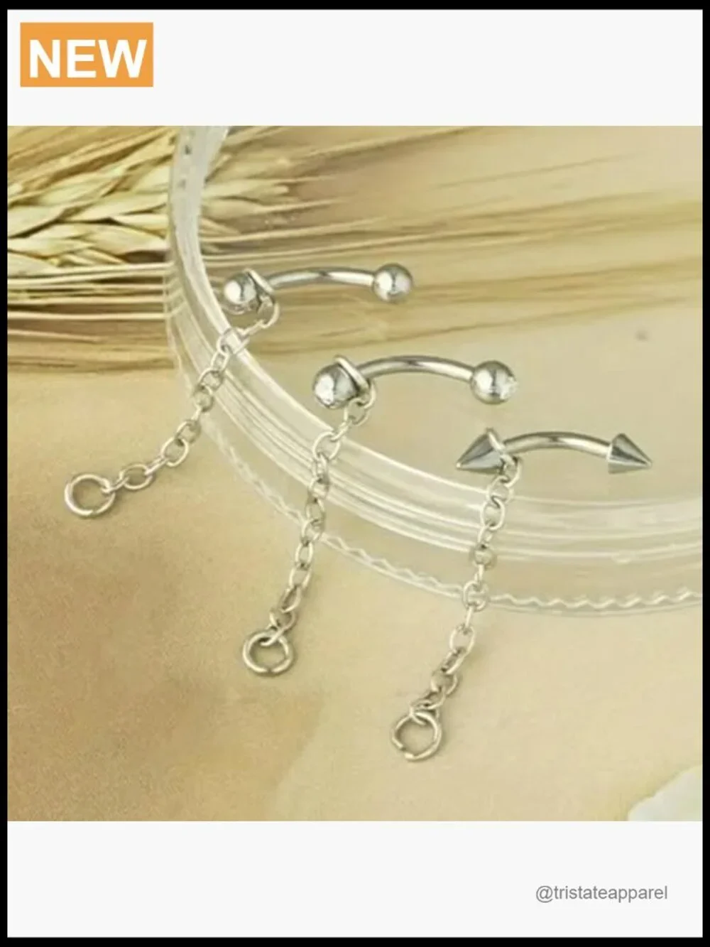 3Pcs 316L Stainless Steel Lip Rings Snake Bite Piercing Set